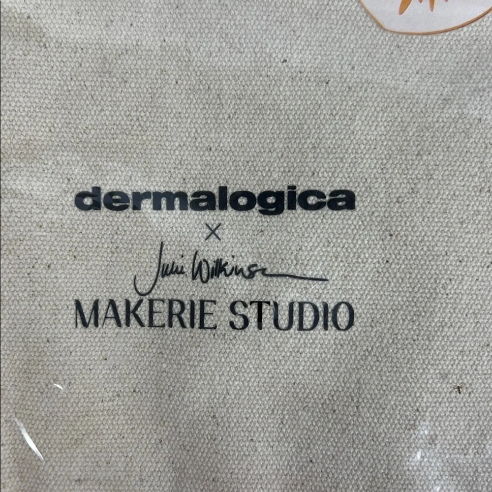 Dermalogica x Makerie Studio Tote Floral Print Canvas Pink Handles NIP